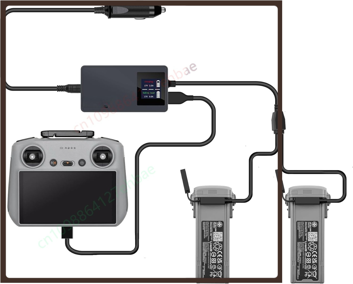 LCD battery car charger for DJ - Drone Charging Hub recensie en prijs