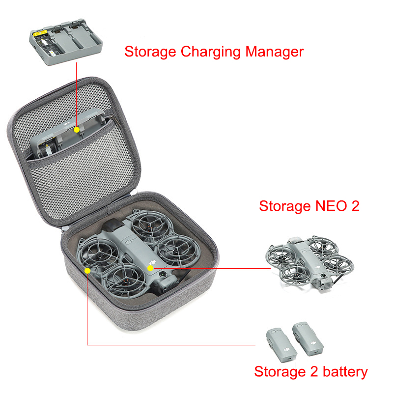 Box for DJI Neo 2 RC N3 Drone  - Drone Hard Shell Case recensie en prijs