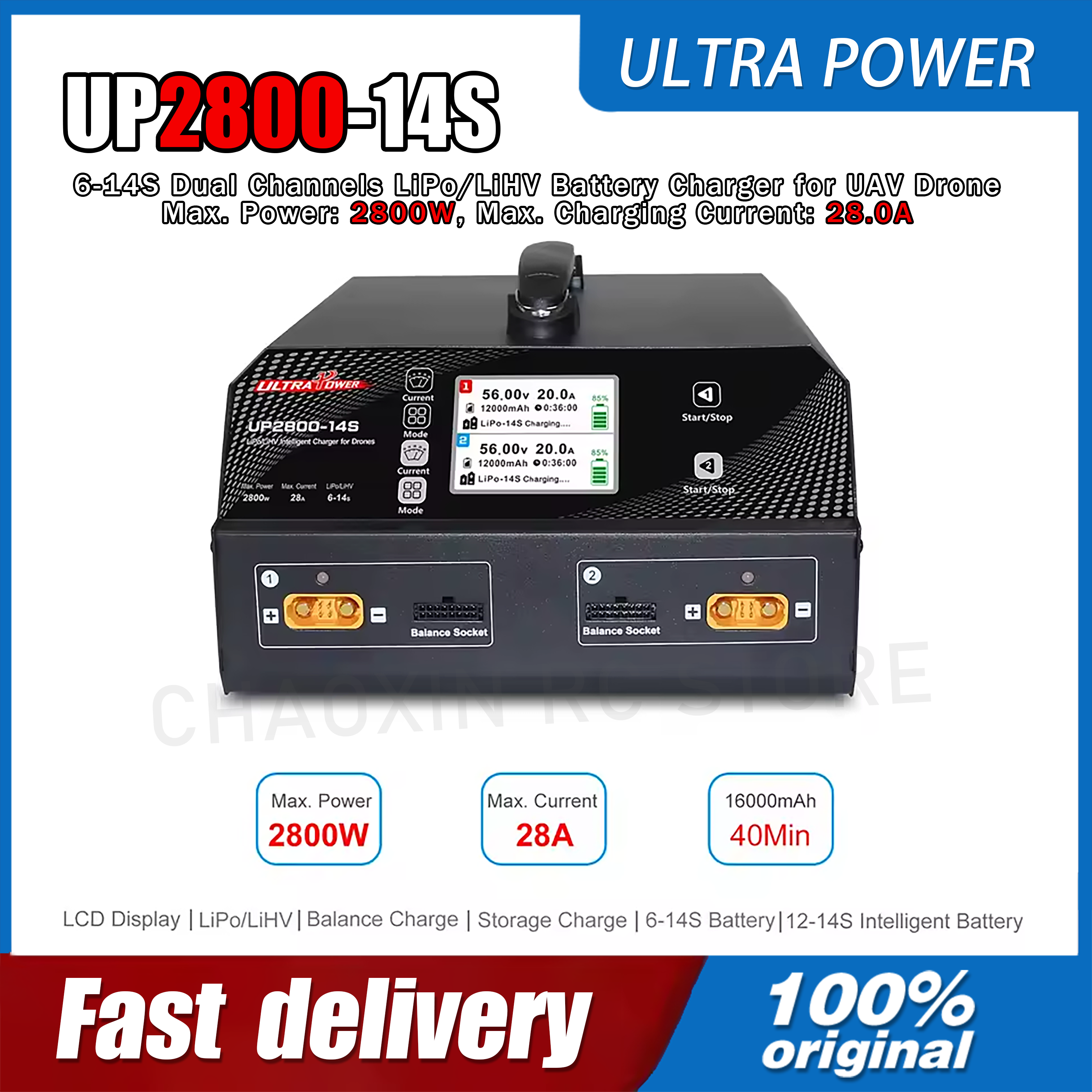 ULTRA POWER UP2800-14S 2X1400W - Drone Battery Charger recensie en prijs