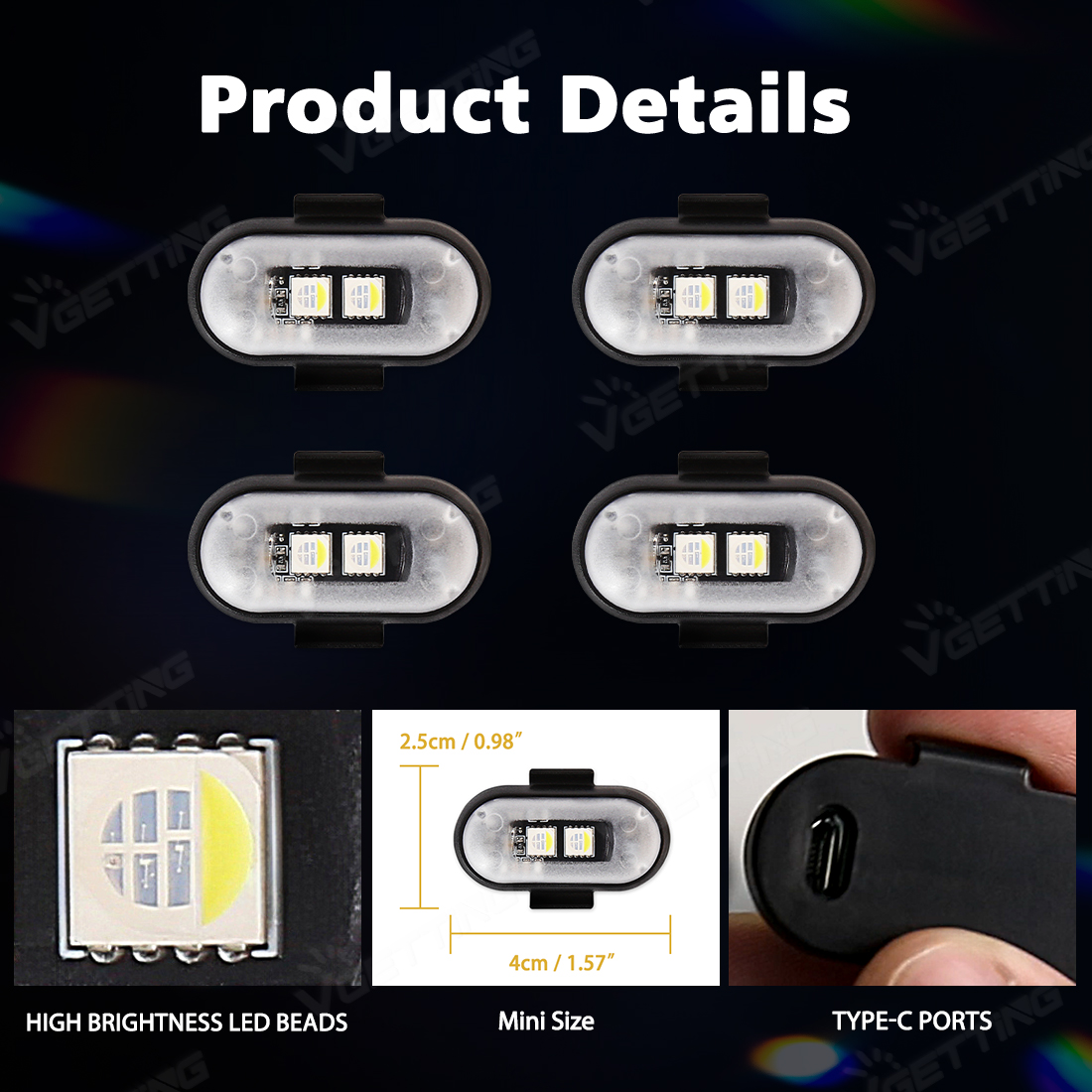 4Pcs Mini Drone Strobe Light 8 - Drone Strobe Light recensie en prijs