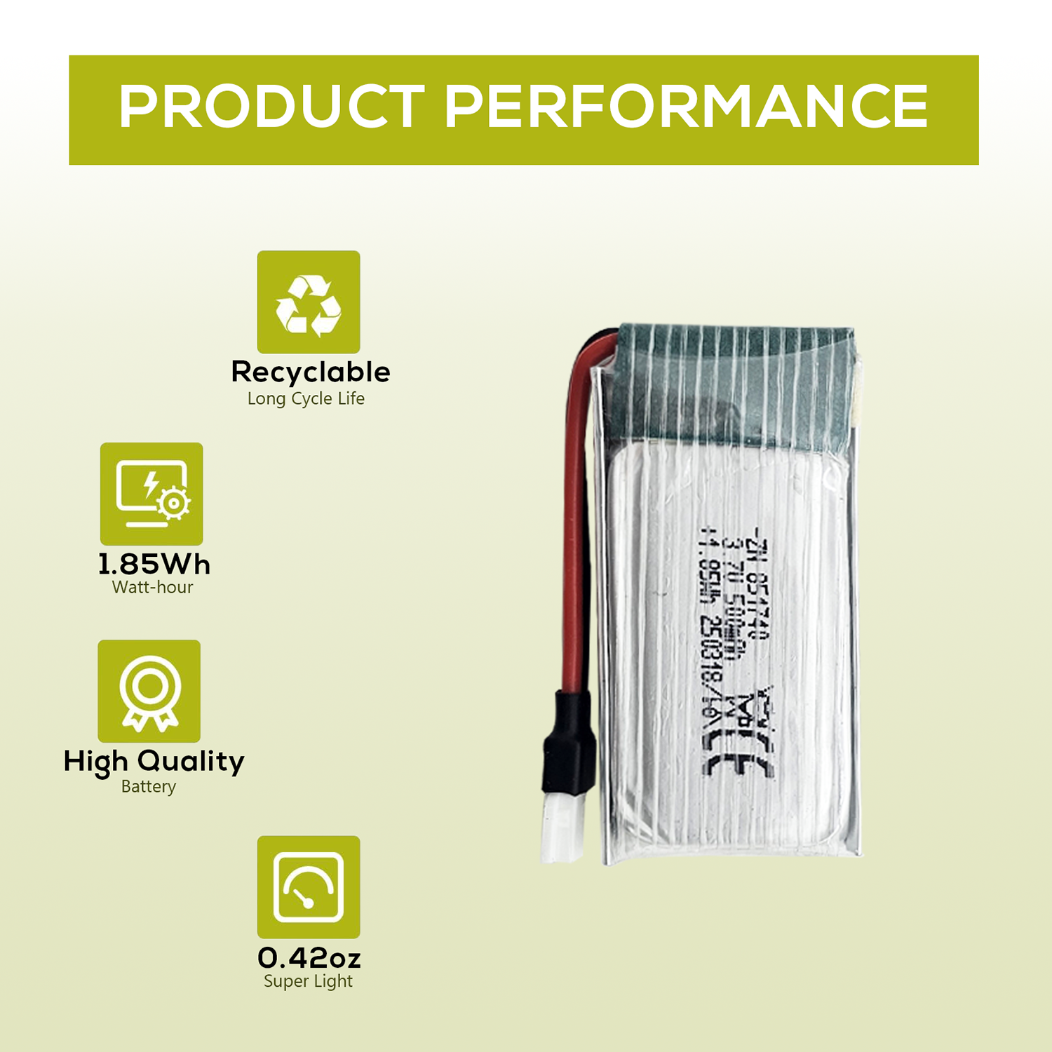 5Pcs 3.7V 500mAh LiPo Batterie - Drone Power Bank recensie en prijs