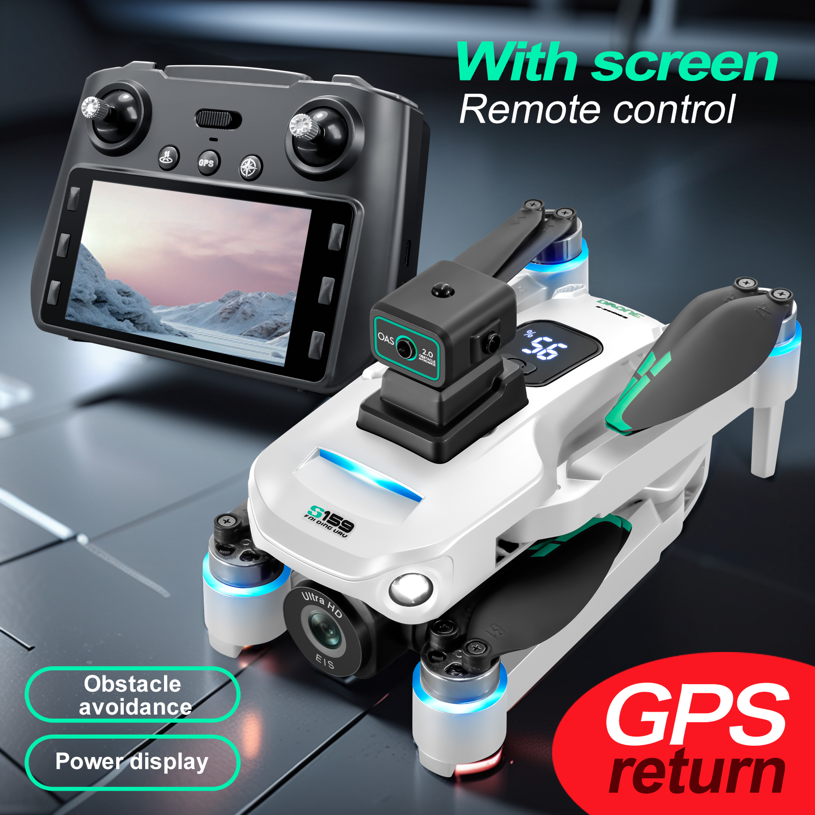 S159 GPS Drone 4K Profesional  - Drone Controller Screen recensie en prijs
