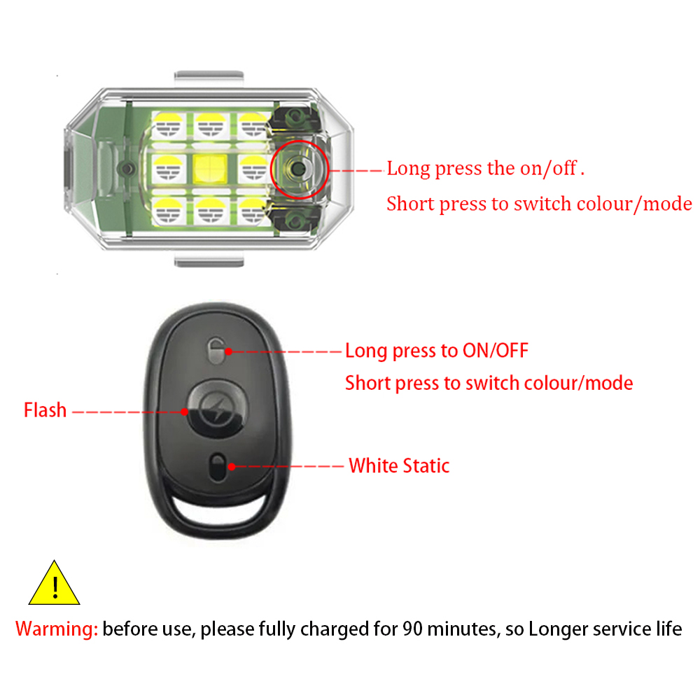 1/2/4pcs Wireless LED Drone St - Drone Beacon Light recensie en prijs